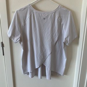 COPY - White Lululemon workout tee size 10